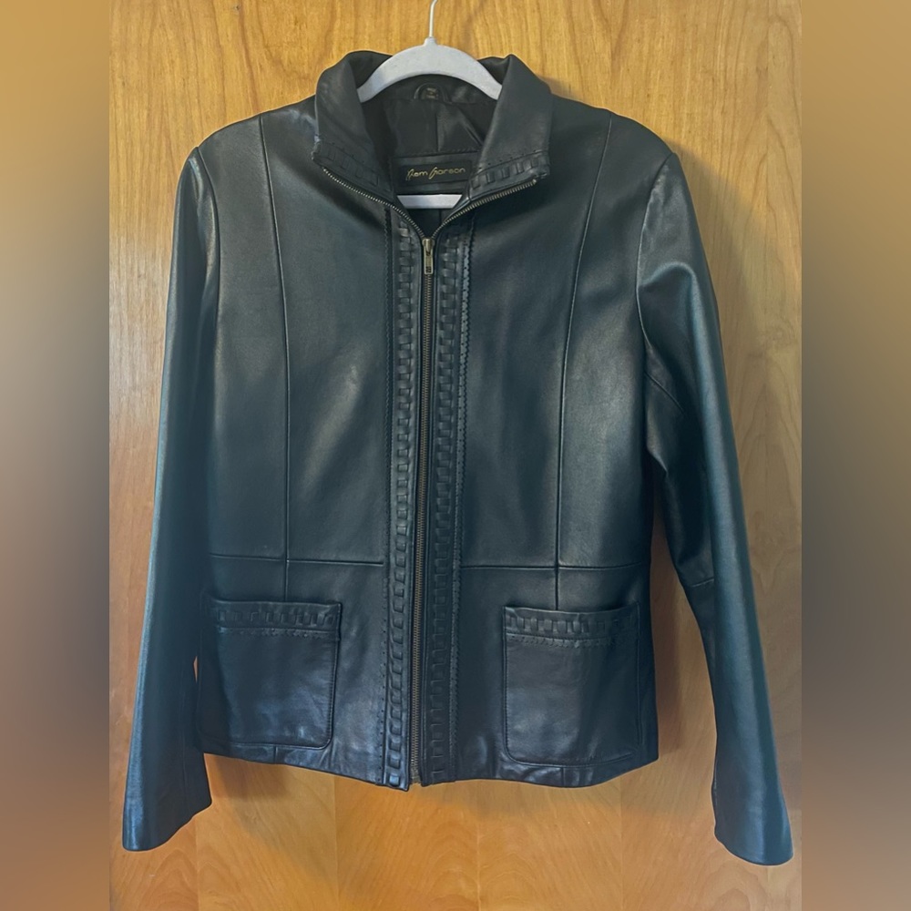REM Garson Black Leather Jacket